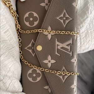 Louis Vuitton Gray Monogram Chain Bag